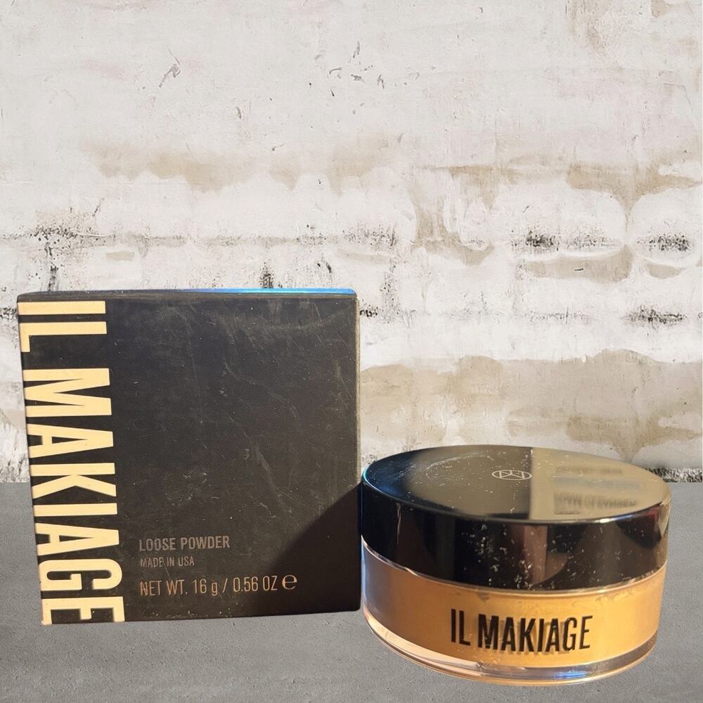 IL Makiage Setting Powder Set & Bake Mattifying Loose Powder Nude Beige NIB